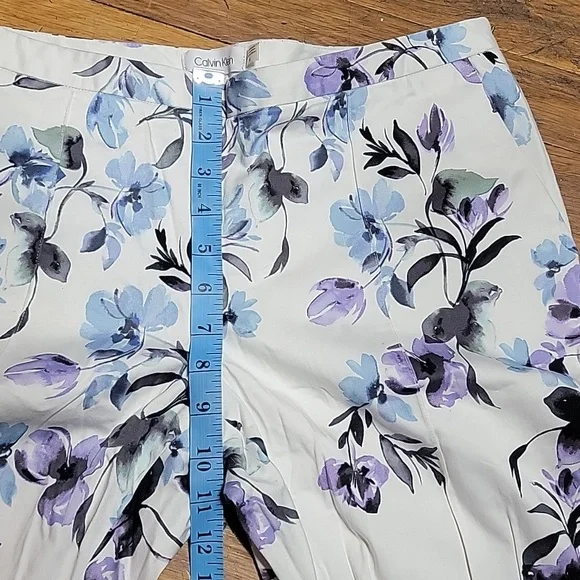 Calvin klein long pants 🌼🪻💐 floral color size 6 99 cotton 2% spandex - Picture 9 of 16